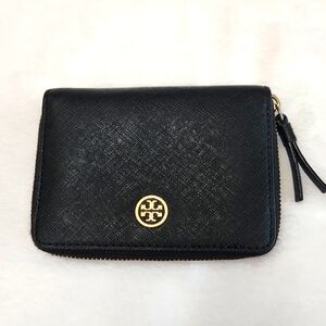 Tory Burch Saffiano Leather Zippered Card, Key and Coin Purse
